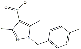 4-nitro-3,5-dimethyl-1-(4-methylbenzyl)-1H-pyrazole Struktur