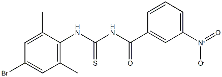 N-(4-bromo-2,6-dimethylphenyl)-N'-{3-nitrobenzoyl}thiourea Struktur