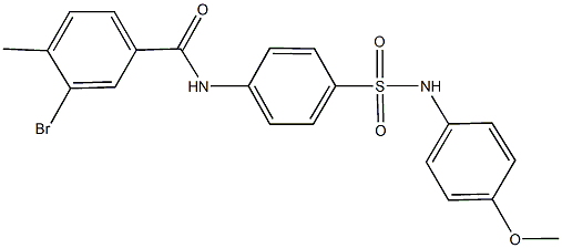 3-bromo-N-{4-[(4-methoxyanilino)sulfonyl]phenyl}-4-methylbenzamide Struktur