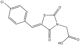 [5-(4-chlorobenzylidene)-2,4-dioxo-1,3-thiazolidin-3-yl]acetic acid Struktur