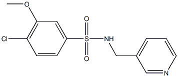 4-chloro-3-methoxy-N-(3-pyridinylmethyl)benzenesulfonamide Struktur