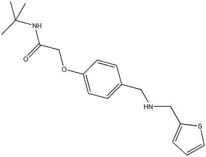 N-(tert-butyl)-2-(4-{[(2-thienylmethyl)amino]methyl}phenoxy)acetamide Struktur