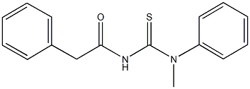 N-methyl-N-phenyl-N'-(phenylacetyl)thiourea Struktur