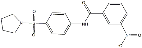 3-nitro-N-[4-(pyrrolidin-1-ylsulfonyl)phenyl]benzamide Struktur