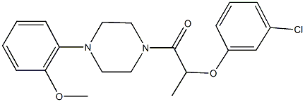 1-[2-(3-chlorophenoxy)propanoyl]-4-(2-methoxyphenyl)piperazine Struktur