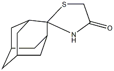 spiro(adamantane-2,2'-[1,3]-thiazolidine)-4'-one Struktur