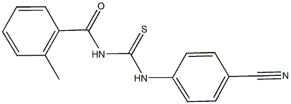 N-(4-cyanophenyl)-N'-(2-methylbenzoyl)thiourea Struktur