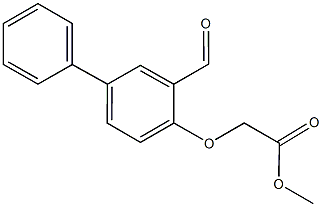 methyl [(3-formyl[1,1'-biphenyl]-4-yl)oxy]acetate Struktur