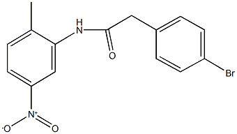 2-(4-bromophenyl)-N-{5-nitro-2-methylphenyl}acetamide Struktur