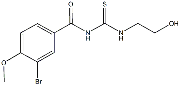 N-(3-bromo-4-methoxybenzoyl)-N'-(2-hydroxyethyl)thiourea Struktur