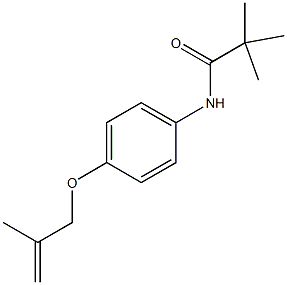 2,2-dimethyl-N-{4-[(2-methyl-2-propenyl)oxy]phenyl}propanamide Struktur