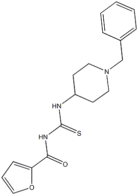 N-(1-benzyl-4-piperidinyl)-N'-(2-furoyl)thiourea Struktur