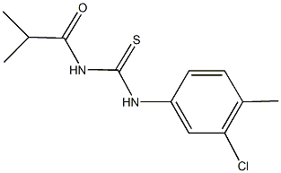 N-(3-chloro-4-methylphenyl)-N'-isobutyrylthiourea Struktur