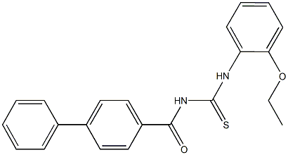 N-([1,1'-biphenyl]-4-ylcarbonyl)-N'-(2-ethoxyphenyl)thiourea Struktur