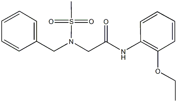 2-[benzyl(methylsulfonyl)amino]-N-(2-ethoxyphenyl)acetamide Struktur