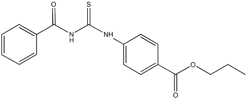 propyl 4-{[(benzoylamino)carbothioyl]amino}benzoate Struktur