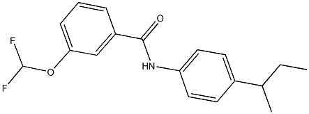 N-(4-sec-butylphenyl)-3-(difluoromethoxy)benzamide Struktur