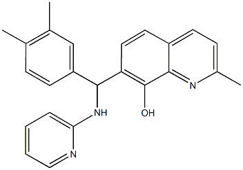 7-[(3,4-dimethylphenyl)(2-pyridinylamino)methyl]-2-methyl-8-quinolinol Struktur