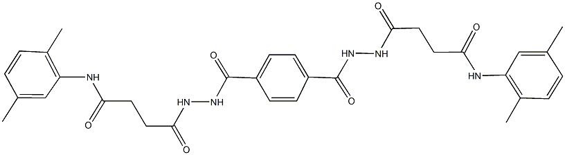 4-{2-[4-({2-[4-(2,5-dimethylanilino)-4-oxobutanoyl]hydrazino}carbonyl)benzoyl]hydrazino}-N-(2,5-dimethylphenyl)-4-oxobutanamide Struktur