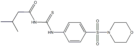 N-(3-methylbutanoyl)-N'-[4-(4-morpholinylsulfonyl)phenyl]thiourea Struktur