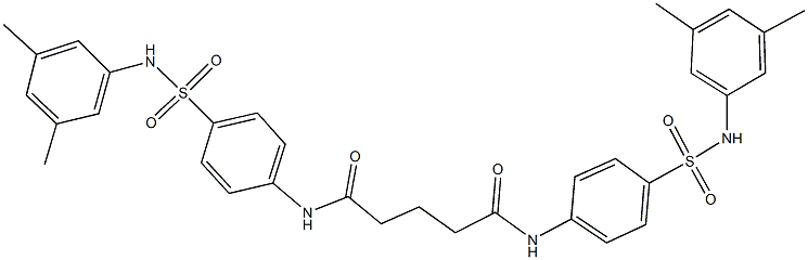 N~1~,N~5~-bis{4-[(3,5-dimethylanilino)sulfonyl]phenyl}pentanediamide Struktur