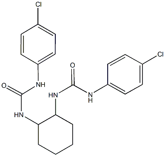 N-(2-{[(4-chloroanilino)carbonyl]amino}cyclohexyl)-N'-(4-chlorophenyl)urea Struktur