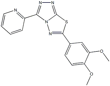 6-(3,4-dimethoxyphenyl)-3-(2-pyridinyl)[1,2,4]triazolo[3,4-b][1,3,4]thiadiazole Struktur