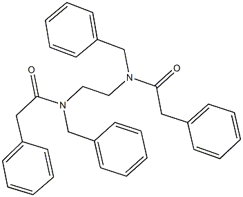 N-benzyl-N-{2-[benzyl(phenylacetyl)amino]ethyl}-2-phenylacetamide Struktur