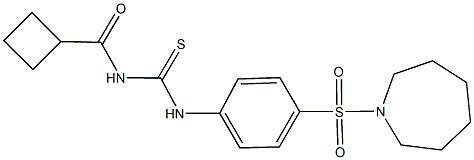 N-[4-(1-azepanylsulfonyl)phenyl]-N'-(cyclobutylcarbonyl)thiourea Struktur