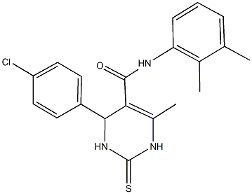 4-(4-chlorophenyl)-N-(2,3-dimethylphenyl)-6-methyl-2-thioxo-1,2,3,4-tetrahydro-5-pyrimidinecarboxamide Struktur