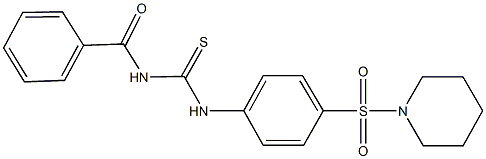 N-benzoyl-N'-[4-(1-piperidinylsulfonyl)phenyl]thiourea Struktur