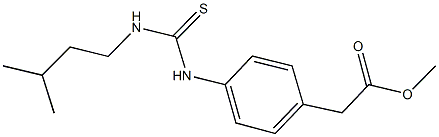 methyl (4-{[(isopentylamino)carbothioyl]amino}phenyl)acetate Struktur