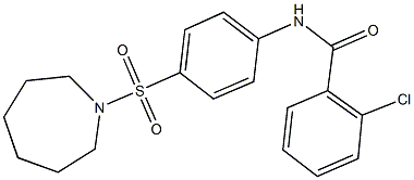 N-[4-(azepan-1-ylsulfonyl)phenyl]-2-chlorobenzamide Struktur