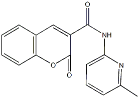 N-(6-methylpyridin-2-yl)-2-oxo-2H-chromene-3-carboxamide Struktur