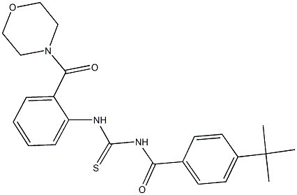 N-(4-tert-butylbenzoyl)-N'-[2-(4-morpholinylcarbonyl)phenyl]thiourea Struktur