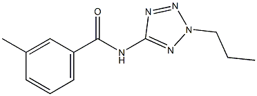 3-methyl-N-(2-propyl-2H-tetraazol-5-yl)benzamide Struktur