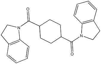 1-{[4-(2,3-dihydro-1H-indol-1-ylcarbonyl)cyclohexyl]carbonyl}indoline Struktur