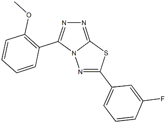 2-[6-(3-fluorophenyl)[1,2,4]triazolo[3,4-b][1,3,4]thiadiazol-3-yl]phenyl methyl ether Struktur