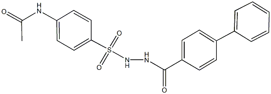 N-(4-{[2-([1,1'-biphenyl]-4-ylcarbonyl)hydrazino]sulfonyl}phenyl)acetamide Struktur