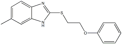 6-methyl-2-[(2-phenoxyethyl)sulfanyl]-1H-benzimidazole Struktur