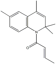 1-(2-butenoyl)-2,2,4,6-tetramethyl-1,2-dihydroquinoline Struktur