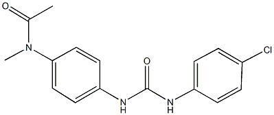 N-(4-{[(4-chloroanilino)carbonyl]amino}phenyl)-N-methylacetamide Struktur