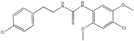 N-(4-chloro-2,5-dimethoxyphenyl)-N'-[2-(4-chlorophenyl)ethyl]thiourea Struktur