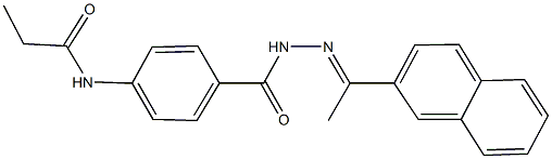 N-[4-({2-[1-(2-naphthyl)ethylidene]hydrazino}carbonyl)phenyl]propanamide Struktur