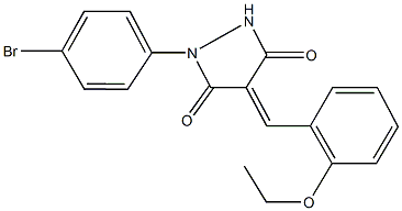 1-(4-bromophenyl)-4-(2-ethoxybenzylidene)-3,5-pyrazolidinedione Struktur