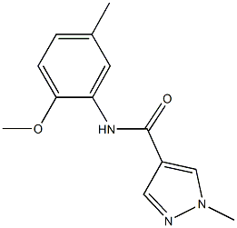 N-(2-methoxy-5-methylphenyl)-1-methyl-1H-pyrazole-4-carboxamide Struktur