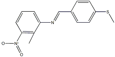 2-methyl-N-[4-(methylsulfanyl)benzylidene]-3-nitroaniline Struktur