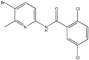 N-(5-bromo-6-methyl-2-pyridinyl)-2,5-dichlorobenzamide Struktur