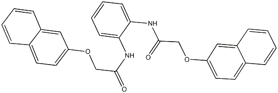 2-(2-naphthyloxy)-N-(2-{[(2-naphthyloxy)acetyl]amino}phenyl)acetamide Struktur