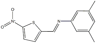 3,5-dimethyl-N-[(5-nitro-2-thienyl)methylene]aniline Struktur